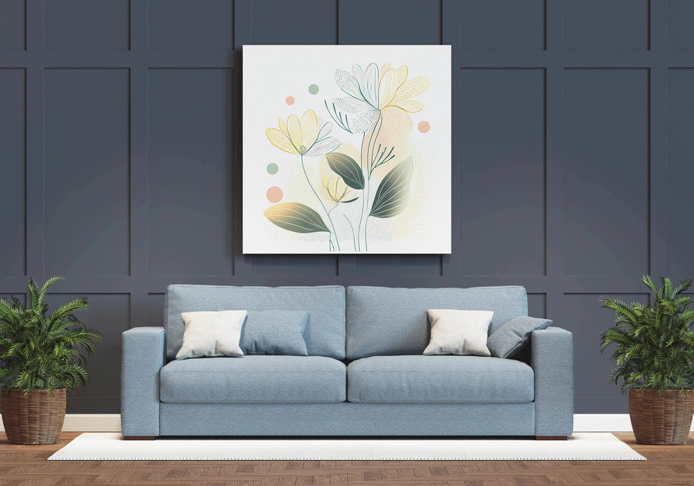 Soft Pastel Color Flower Painting