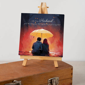 Luxoré Heartwarming Gesture Canvas Gift with Special Message for Husband