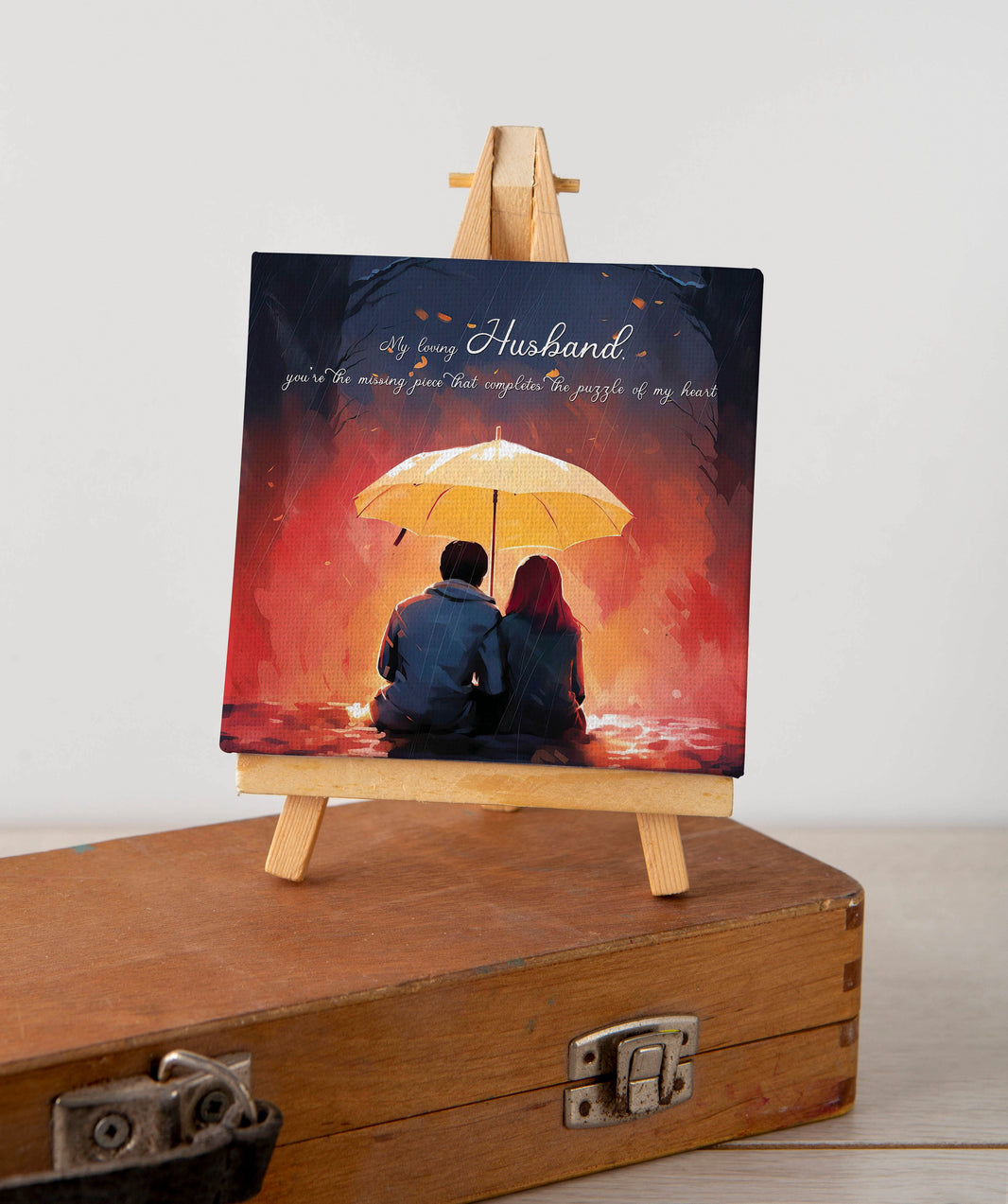 Luxoré Heartwarming Gesture Canvas Gift with Special Message for Husband