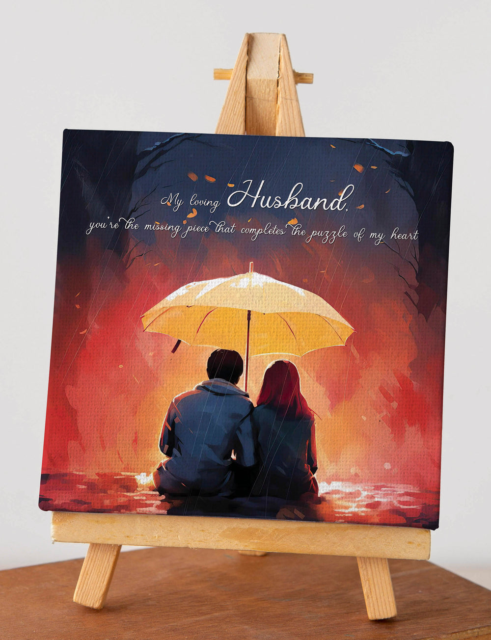 Luxoré Heartwarming Gesture Canvas Gift with Special Message for Husband