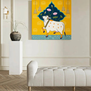 Luxoré Cow Themed Motif Indian Pichwai Art