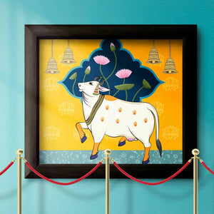 Luxoré Cow Themed Motif Indian Pichwai Art