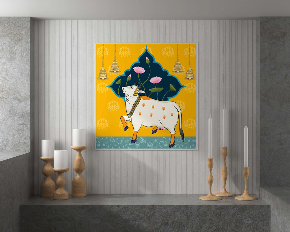 Luxoré Cow Themed Motif Indian Pichwai Art