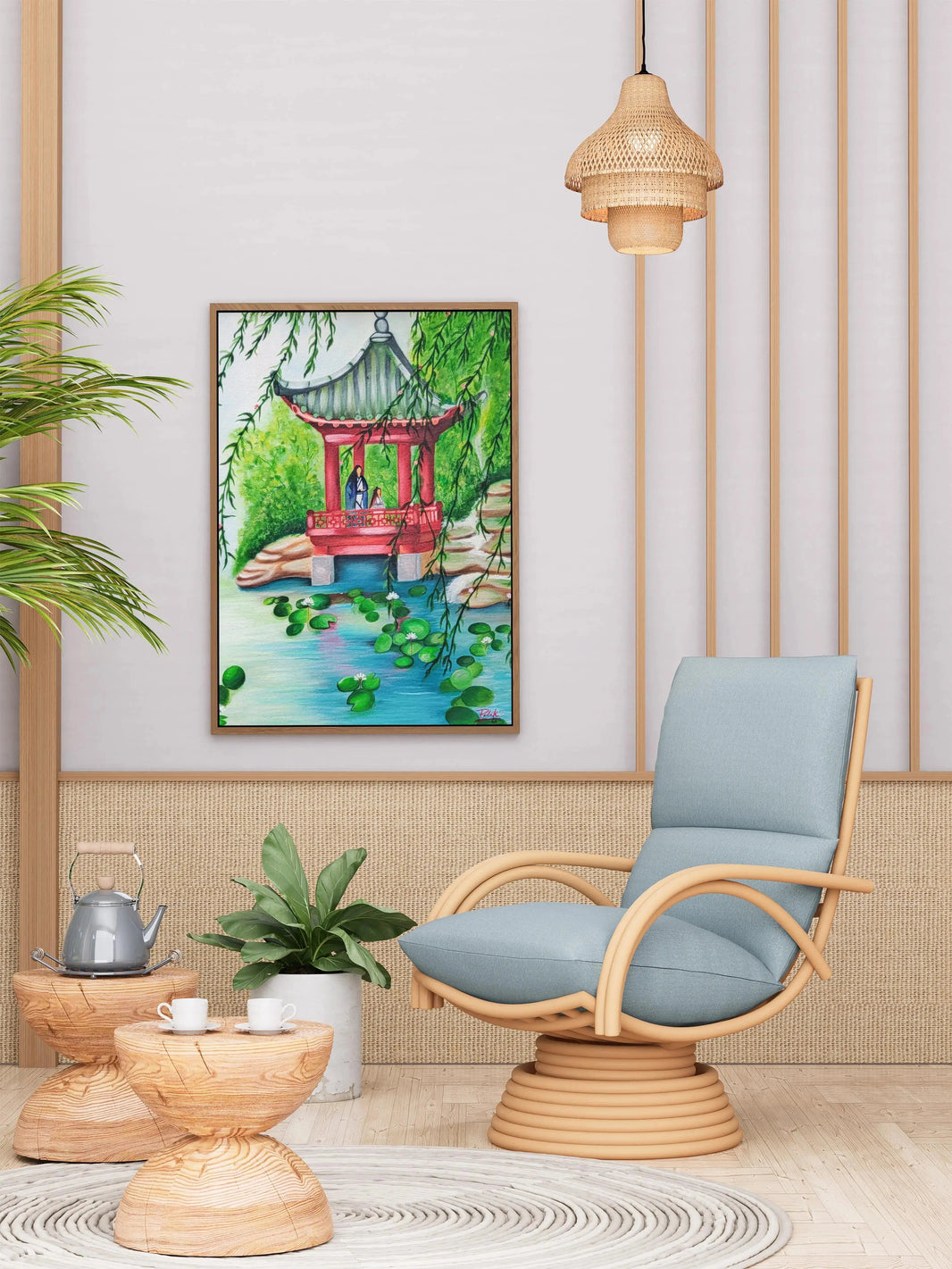 Luxoré Discover Serenity: Japanese Zen Garden Painting - Tranquil Art for Home & Office