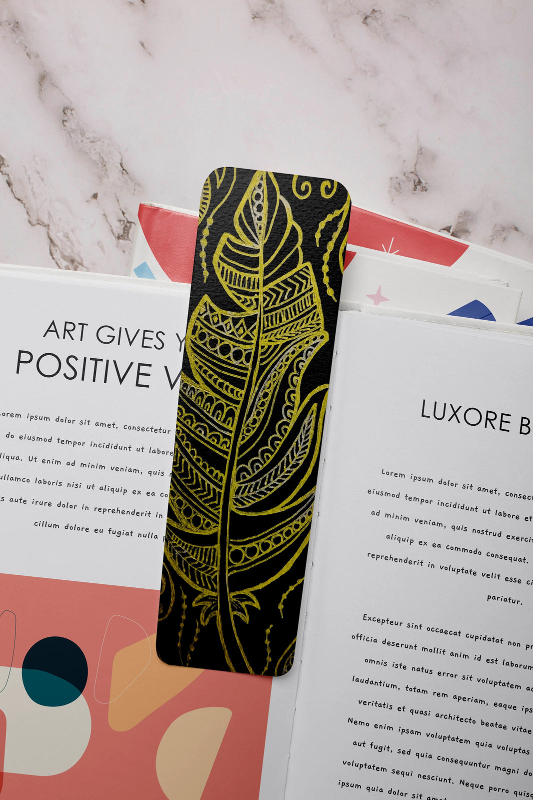 Artisan Feather Timeless Beauty set of 3 Handmade Bookmarks