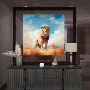 Luxoré Sunlit Impasto Lion King Digital Acrylic Painting