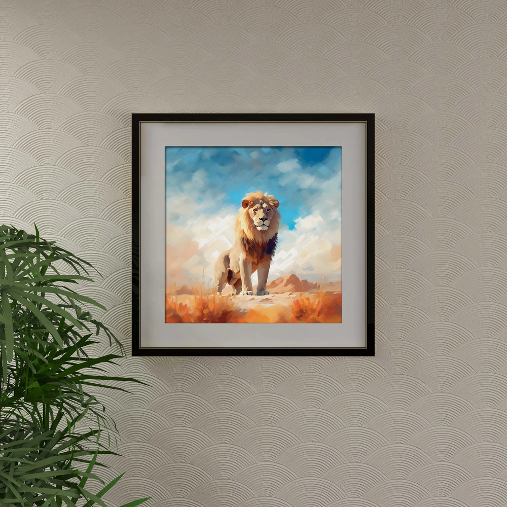 Luxoré Sunlit Impasto Lion King Digital Acrylic Painting