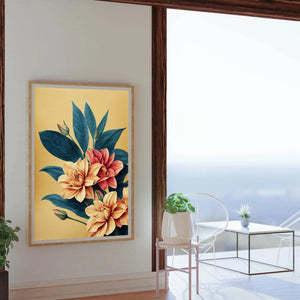 Luxoré Radiant Lotuses Intertwined Floral Art