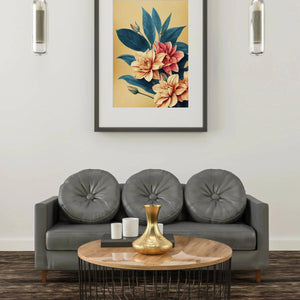 Luxoré Radiant Lotuses Intertwined Floral Art