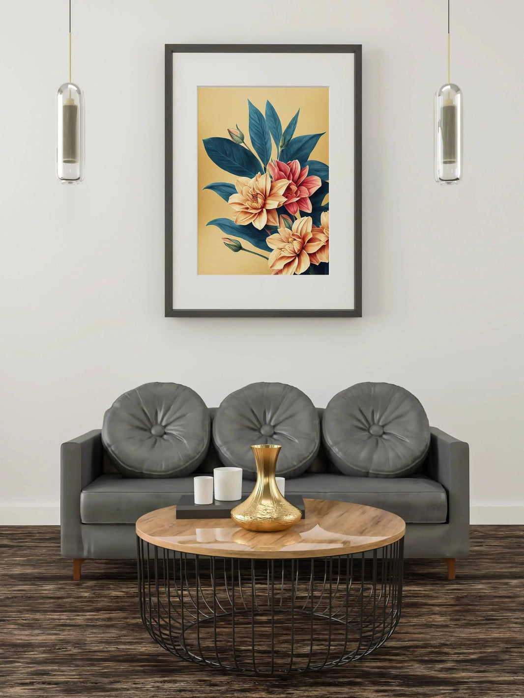 Luxoré Radiant Lotuses Intertwined Floral Art