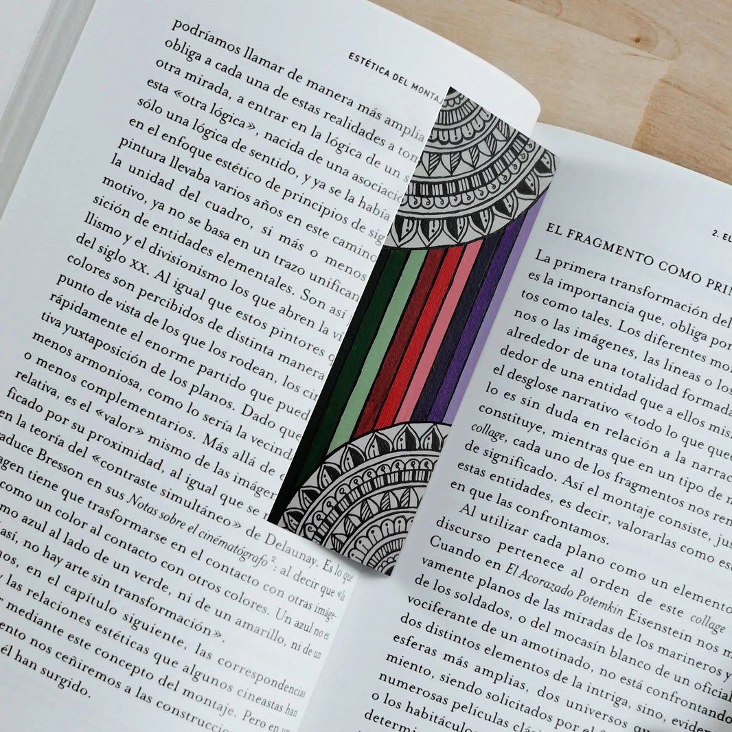 Whimsical Mandala Handmade Set of 3 Bookmarks