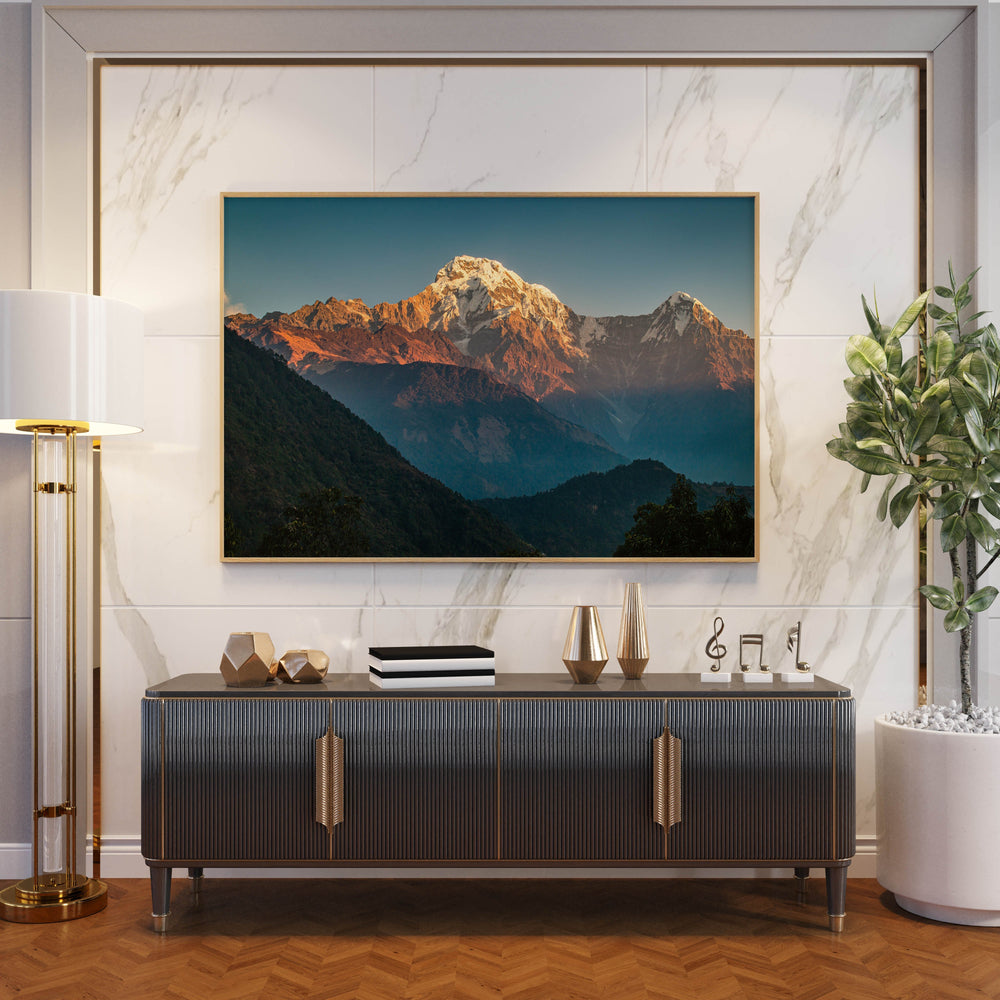 Mountain Gaze Scene Digital Art Painting by Luxoré