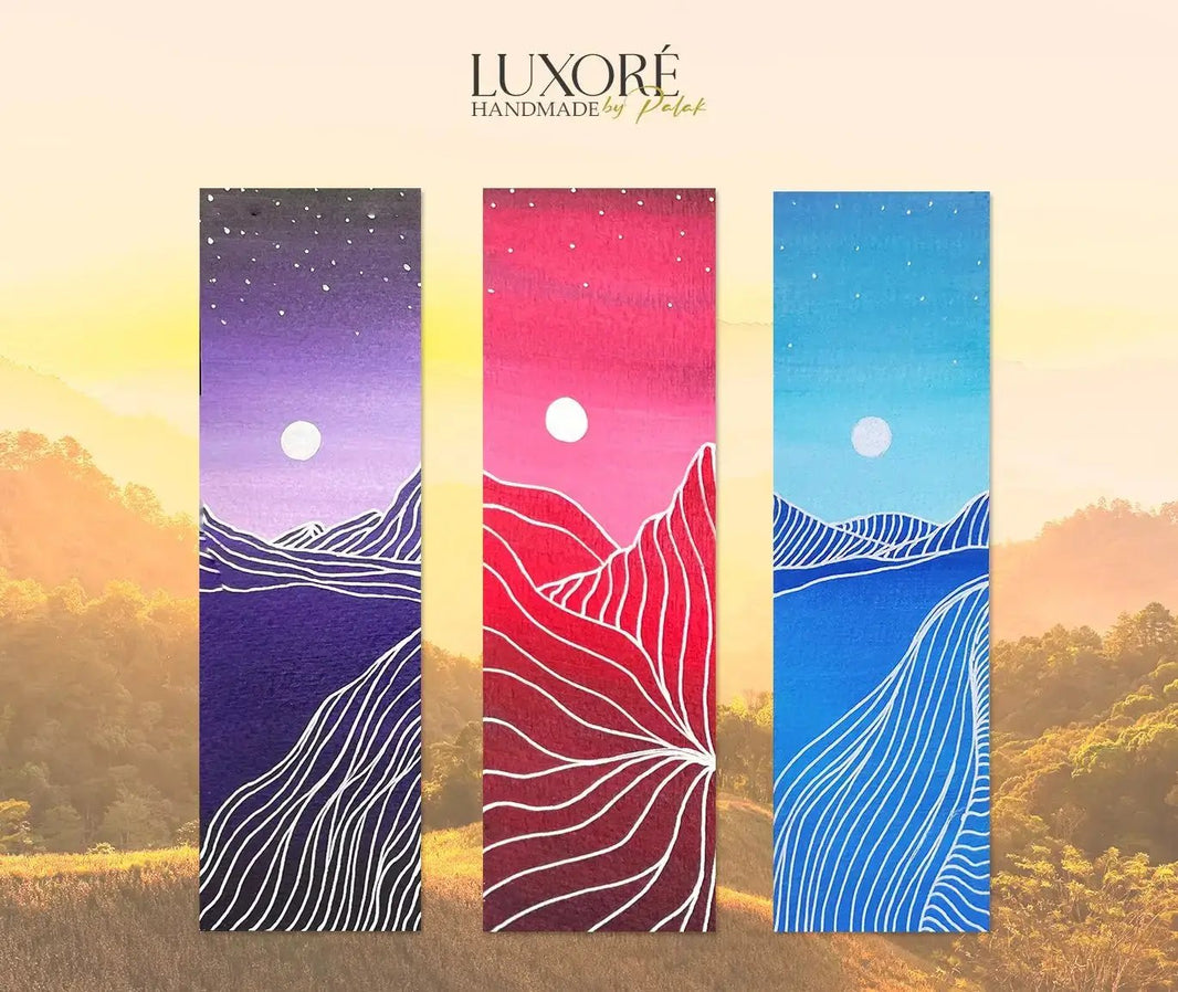 Luxoré Dawn and Dusk Handmade Bookmark (Set of 3)