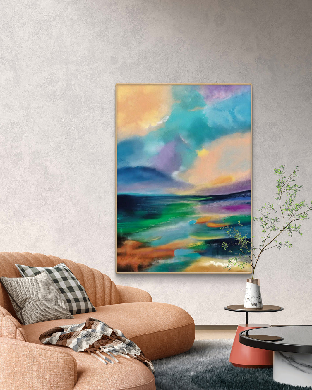 Contemporary Modern Multicolor Digital Abstract Art by Luxoré