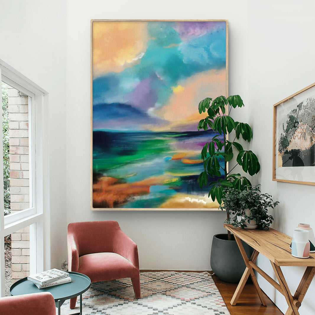 Contemporary Modern Multicolor Digital Abstract Art by Luxoré