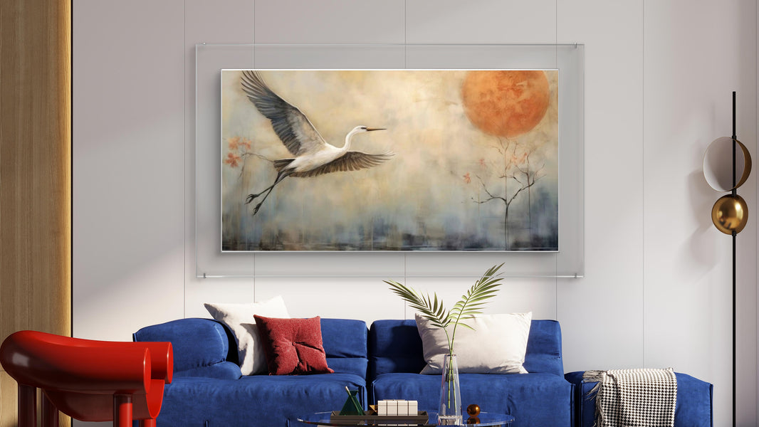 Cranes in Morning Light Digital Artwork