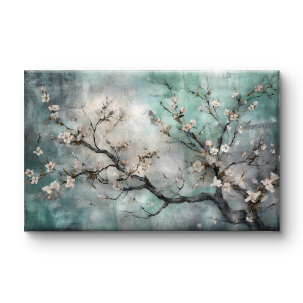Whispering Cherry Blossom Digital Textured Painting