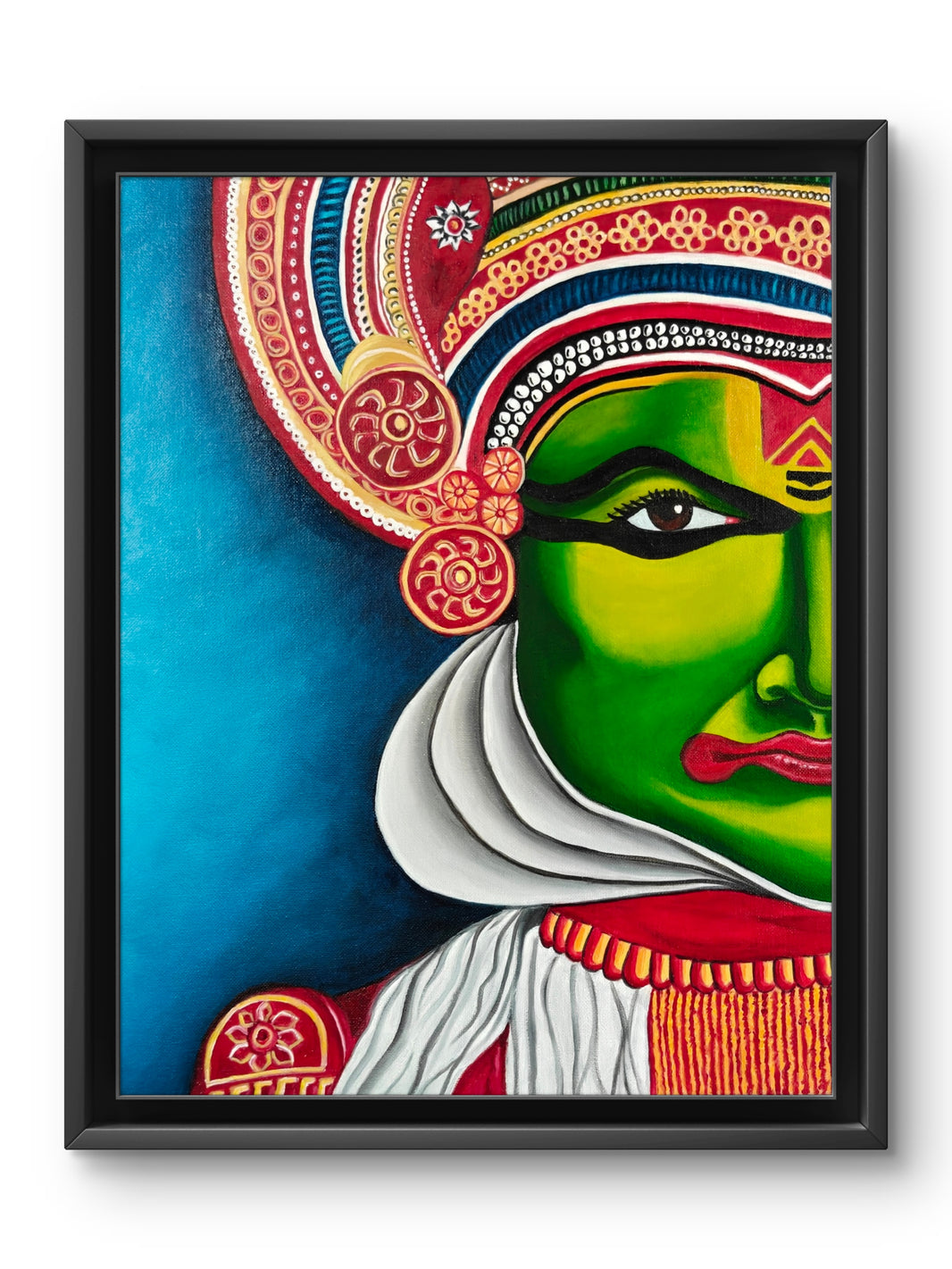 Kathakali - Classical South Indian Handmade Oil Painting - Luxoré Original