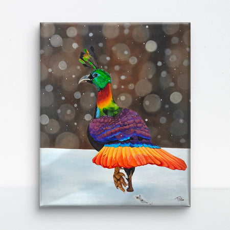 Himalayan Bird Monal Handmade Painting