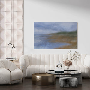 Abstract Landscape Painting above Sofa