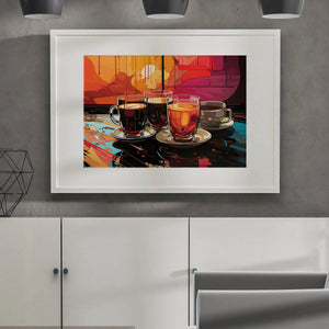 Luxoré Cheers to the Sky with Pop Art Drinkscape Digital Painting