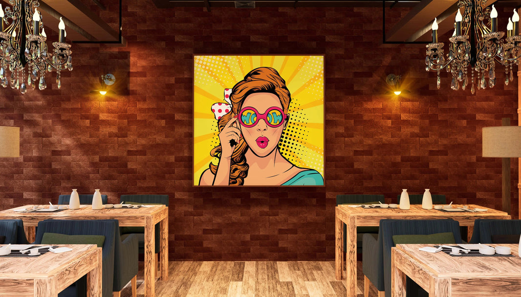 Pop Art Comic Girl Digital Painting