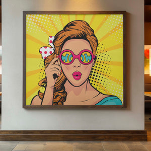 Pop Art Comic Girl Digital Painting